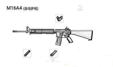 M16A4突击步枪怎么画图片