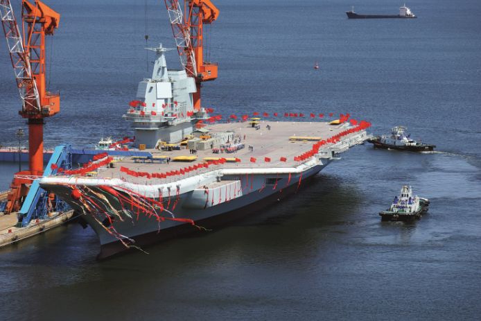 中国50万吨浮岛式航母图片