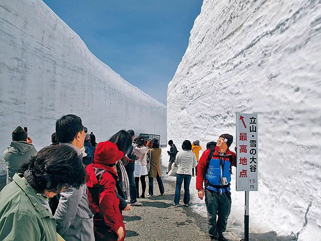 壮观!日本"雪谷"开山迎客 看17米高雪墙