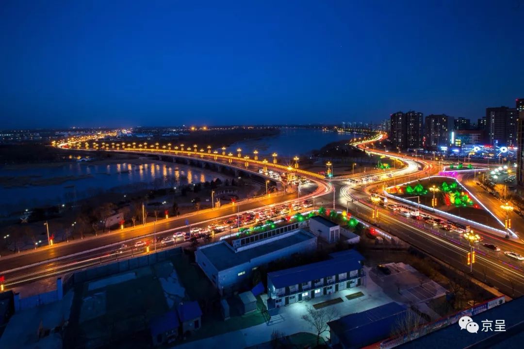 北京顺义区夜景图片