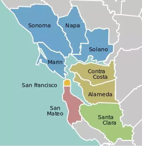 美国旧金山地理位置图片