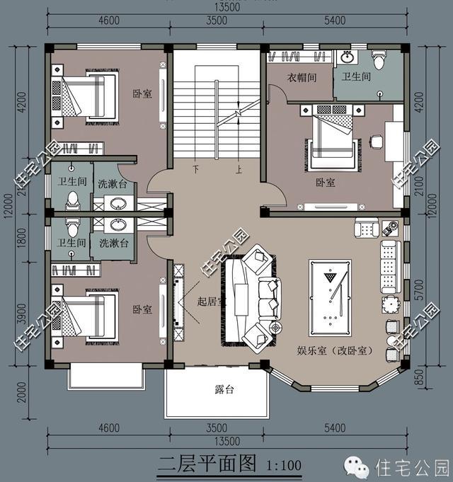 13x12米农村平房设计图图片