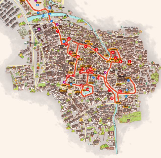 龙门古镇地图图片