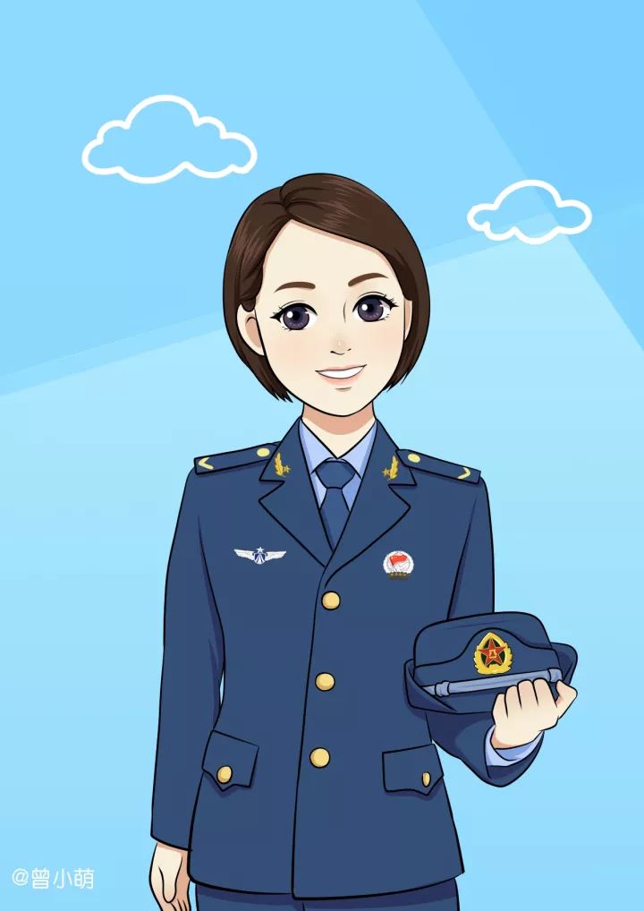 中国空军飞行员卡通图片