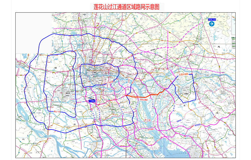 莲花山过江通道规划图图片
