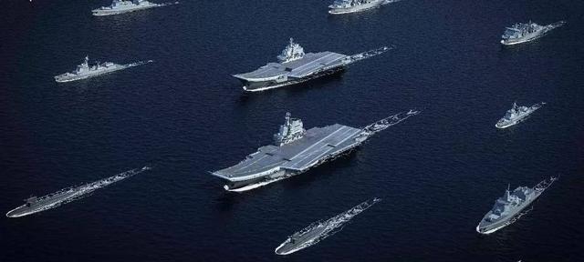 中国海军双航母编队图片