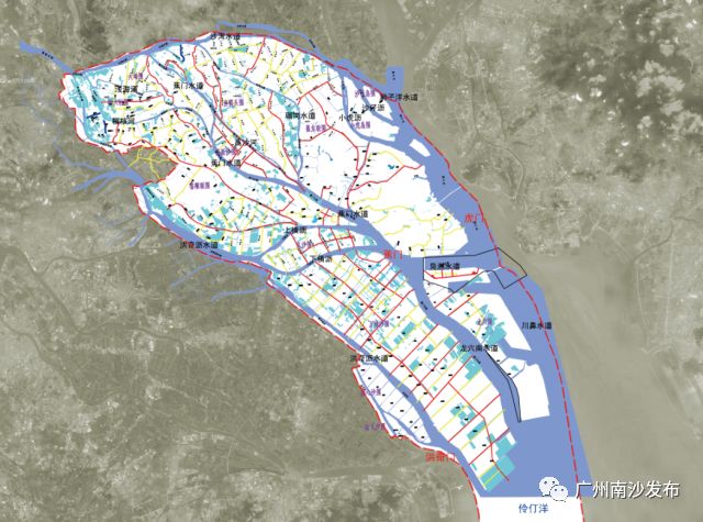 与定位升级"配套"的,便是南沙水系规划的更新迭代.