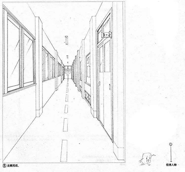 走廊的画法素描教程图片