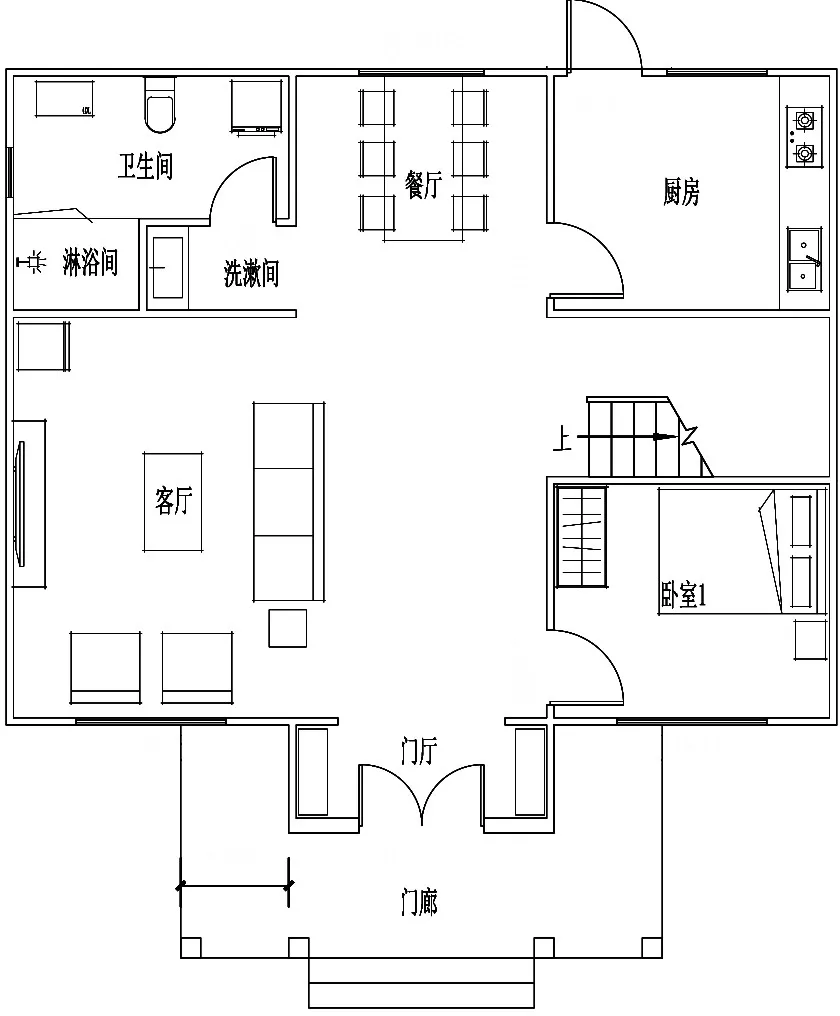 民宿cad平面图两层图片