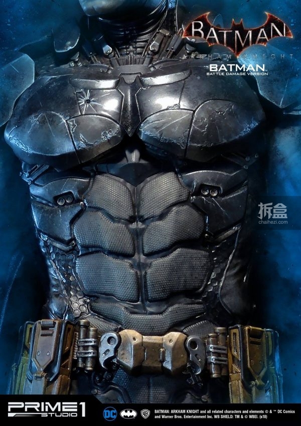 prime 1 studio dc《蝙蝠侠:阿甘骑士》batman 1:3战损版雕像