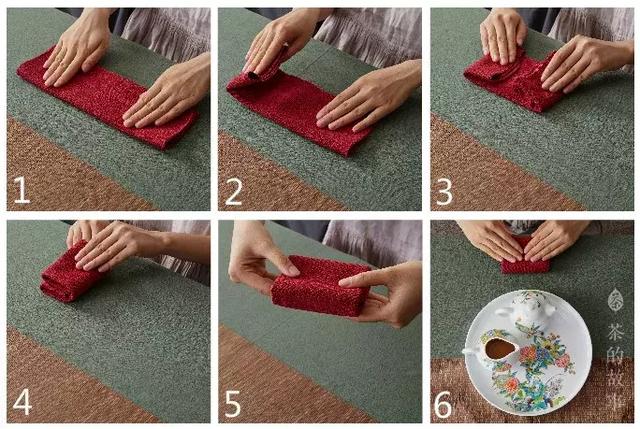 茶巾的叠法图片图片