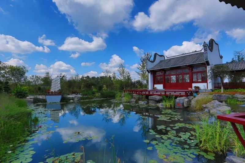 來武清南湖綠博園看我中華巍巍河山美景如畫