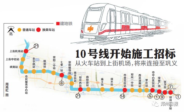 地鐵2號線,城郊線已經把新鄭機場與市內交通連為一體.