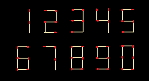 小木棒摆数字图片