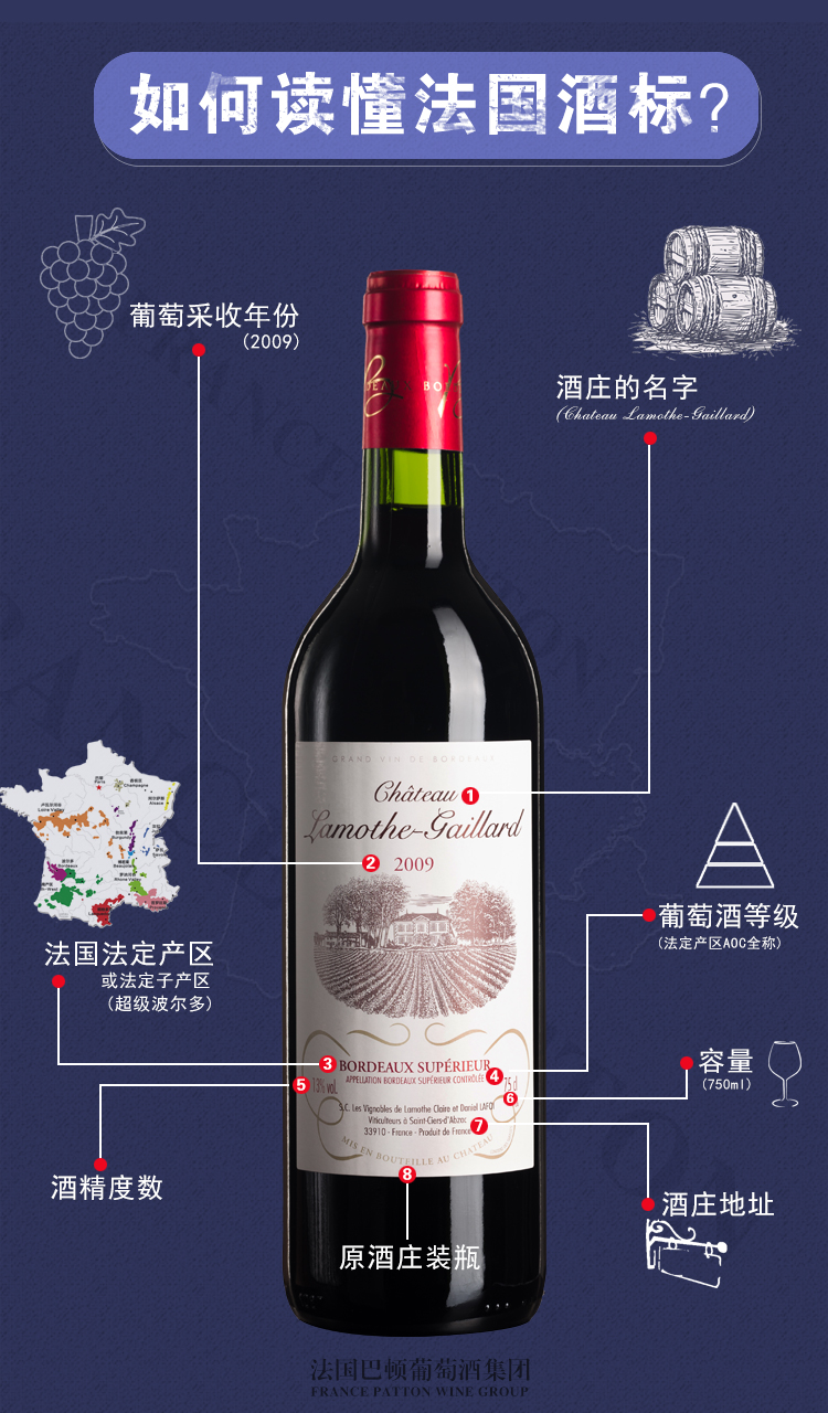 法国葡萄酒商标识别图片