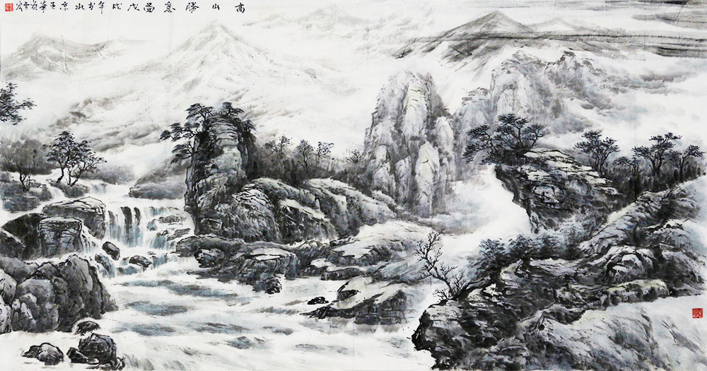 黄雪宏山水画形神兼备,纤毫毕现