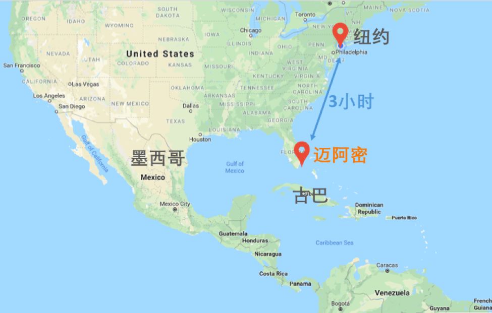 迈阿密地图中文版图片