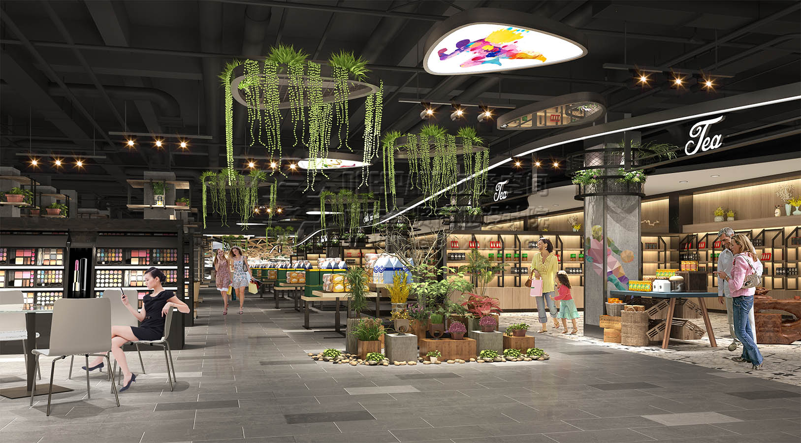 生态自然的百货超市设计案例汕头生福百货超市设计方案