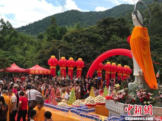 千年古寺福清天竺寺舉行露天觀音菩薩開光法會暨大雄寶殿落成儀式