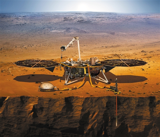 航天局5日凌晨从加利福尼亚州中部发射洞察号火星无人着陆探测器