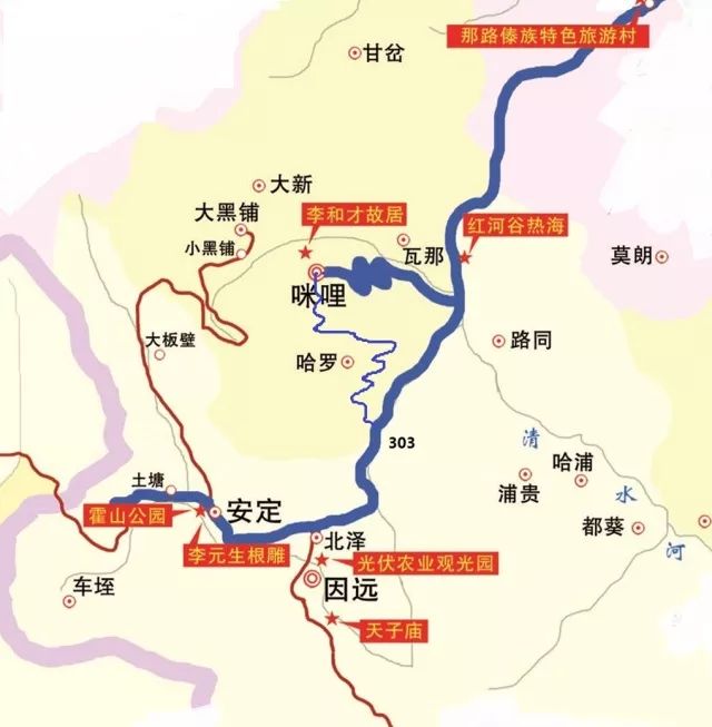 元江县因远镇地图图片