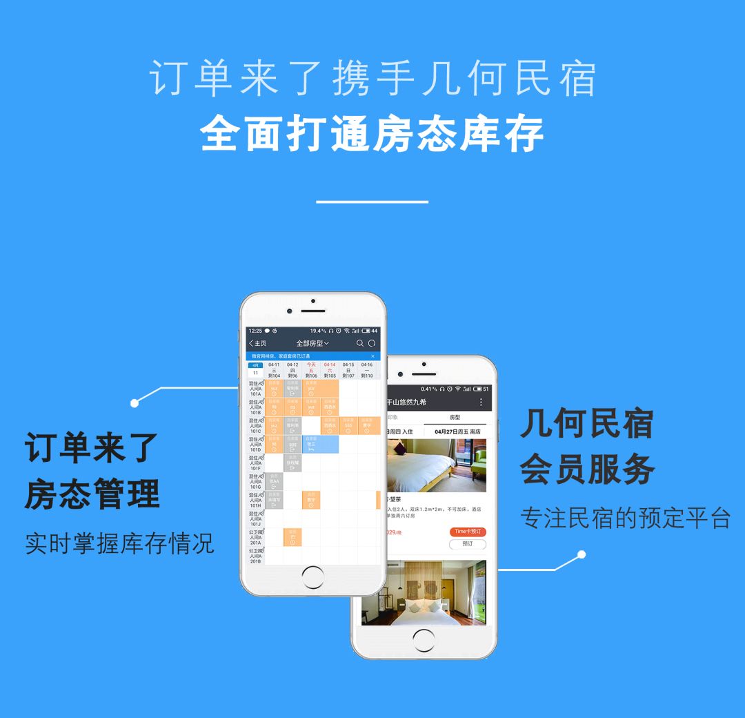 民宿管理系统订单来了,携手几何民宿打通房态
