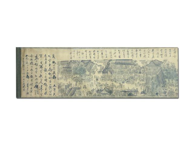 深圳立信展出一幅趙孟頫臨摹的《清明上河圖》