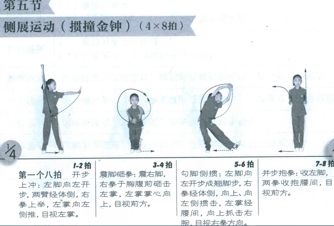 全国中小学武术健身操旭日东升动作图文解析