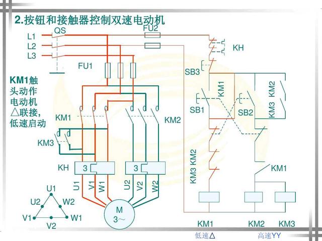 380v双速电机接线图图片