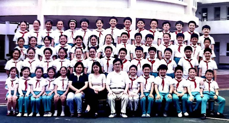 90年代上海小学生校服图片