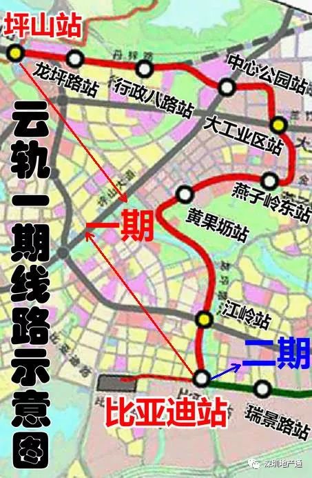 深圳坪山轻轨线路图图片