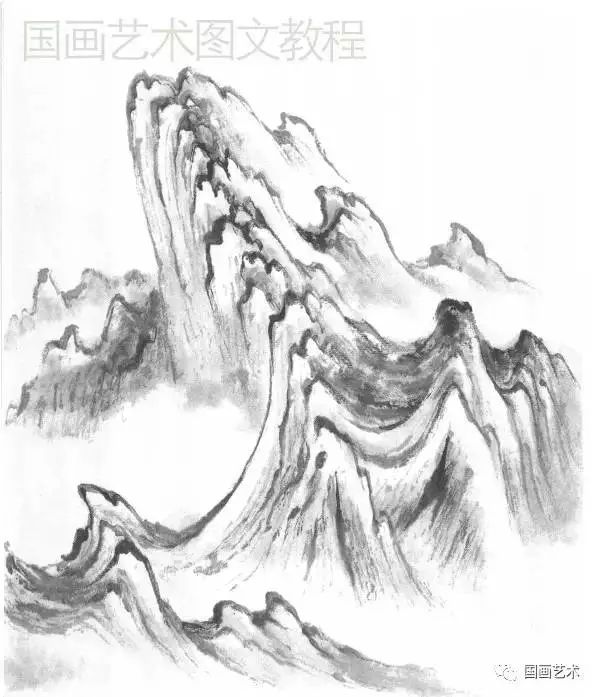图文教程山水画基础技法之山石画法