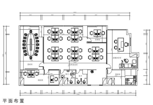 销售部办公室平面图图片