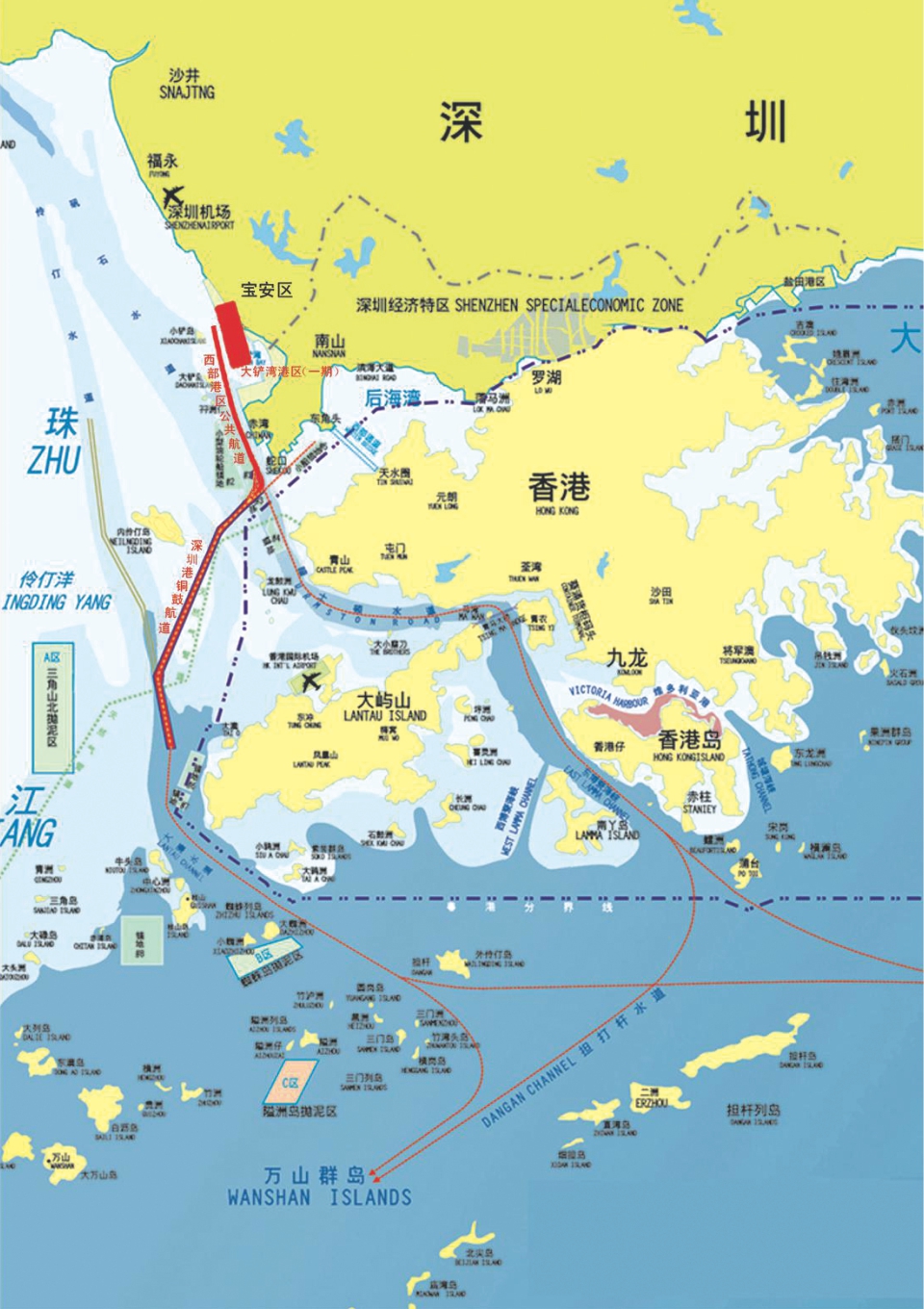 深圳河治理工程测量,到近期的深圳港铜鼓航道