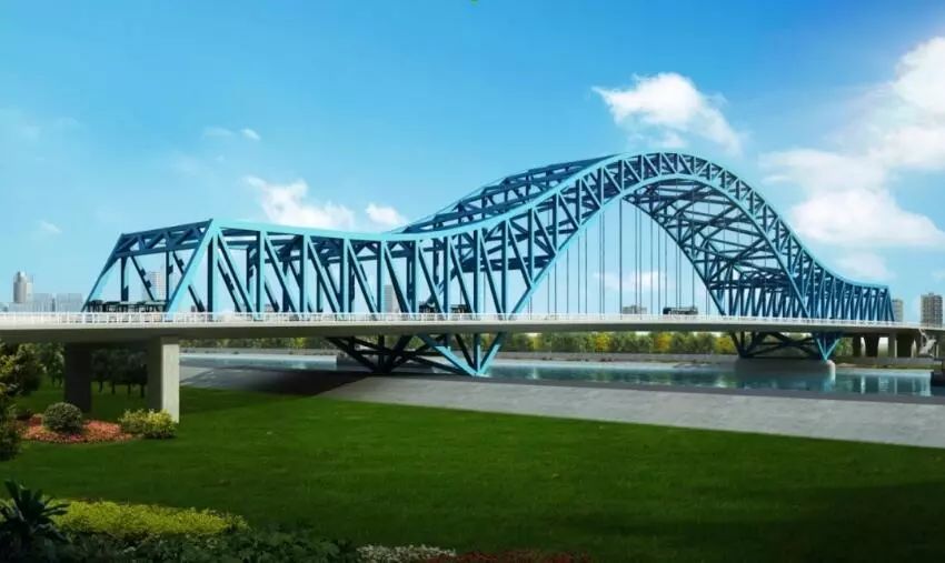 泗阳大桥和泗水阁图片