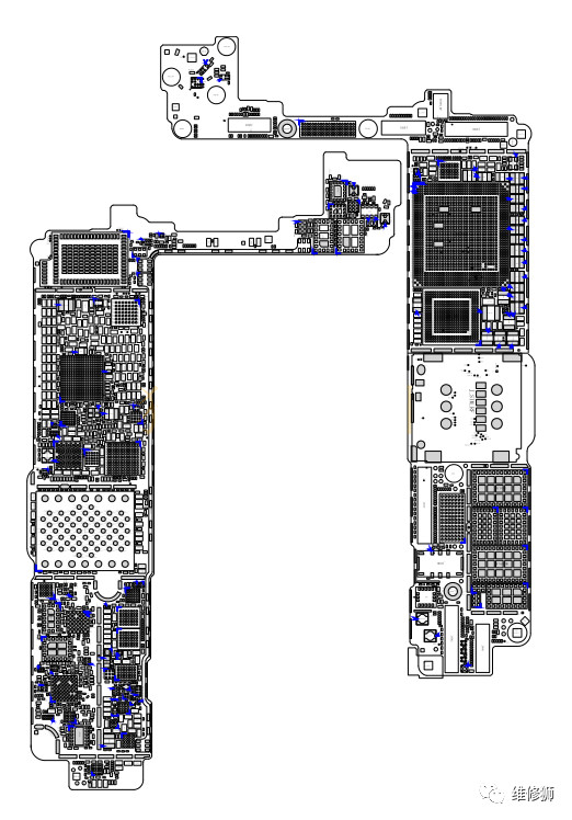 苹果7p主板元件分布图图片