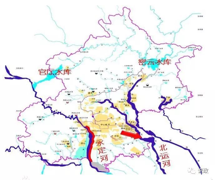 北京主要河流分布图图片