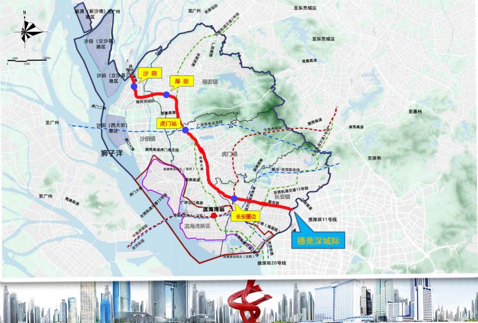 ▼【東莞濱海灣創新鏈走廊示意圖】會議透露,濱海片區將製作招商地圖