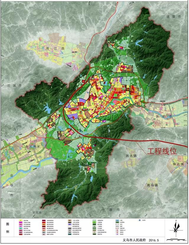 义乌高铁新城规划图图片