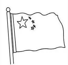 国旗绘画素描图片
