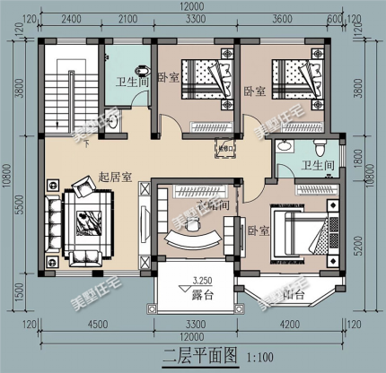 10米乘12米自建房图纸图片