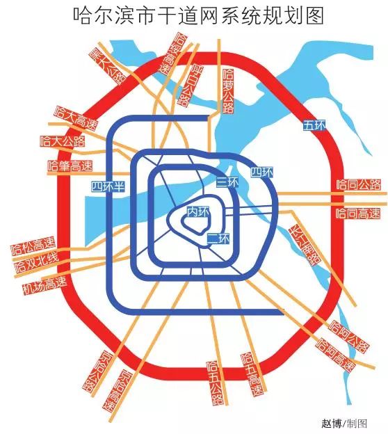 哈尔滨五环规划图图片