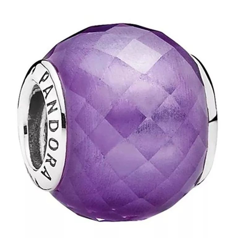 潘多拉紫色琉璃珠图片