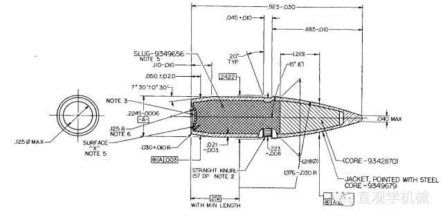 子弹尺寸参数图纸图片