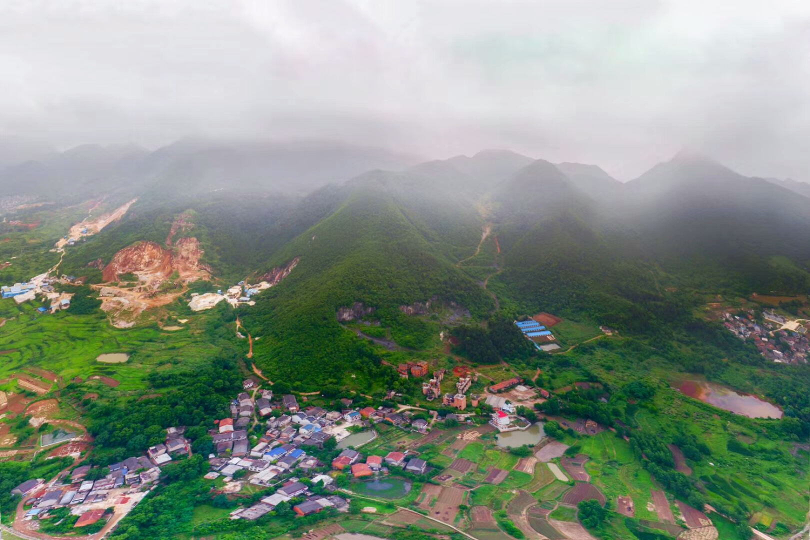 湖北大冶:乡村美景如画"鹿头夕照"不负盛名(组图)