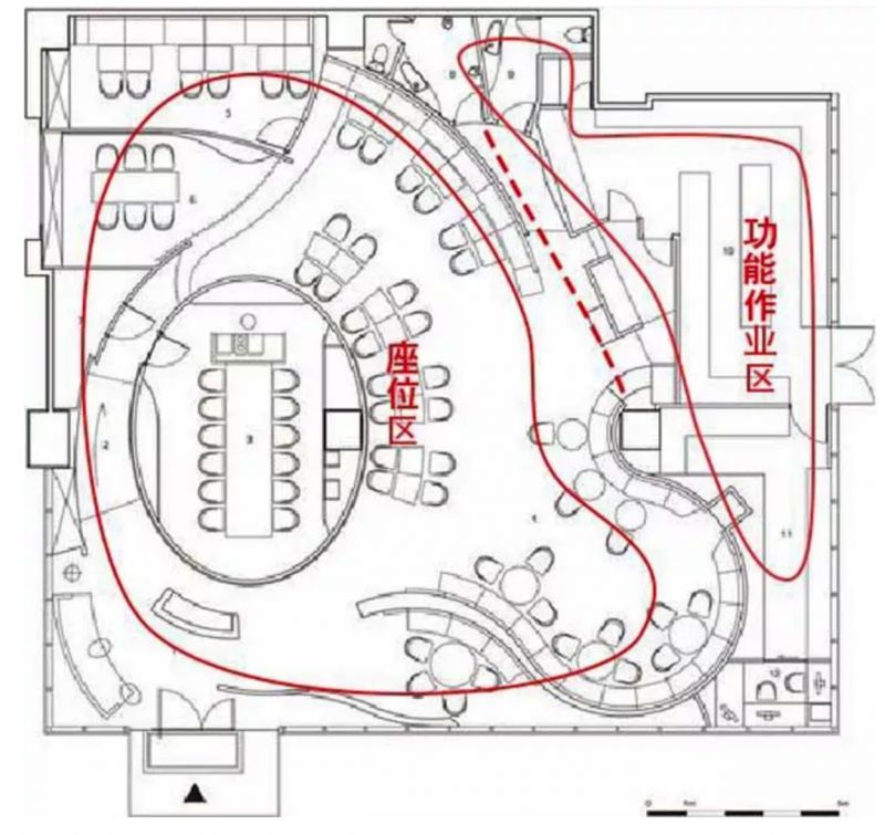 餐饮空间动线图图片