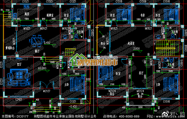 農村三層自建房屋圖紙施工圖別墅設計圖紙農村房屋設計圖