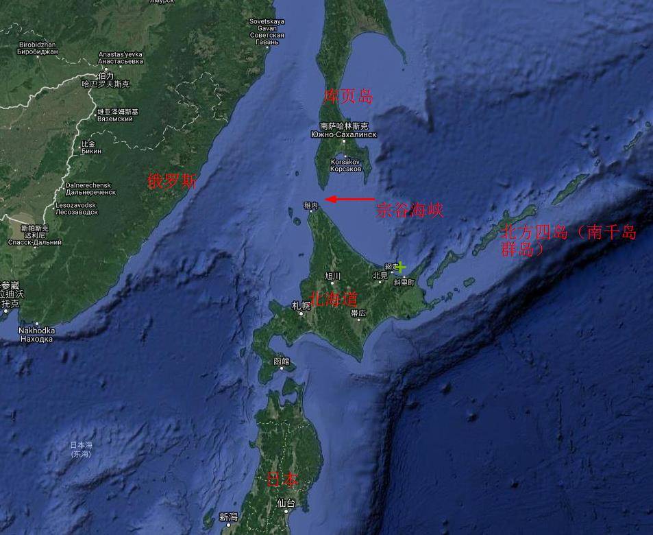 库页岛与北海道的海峡图片