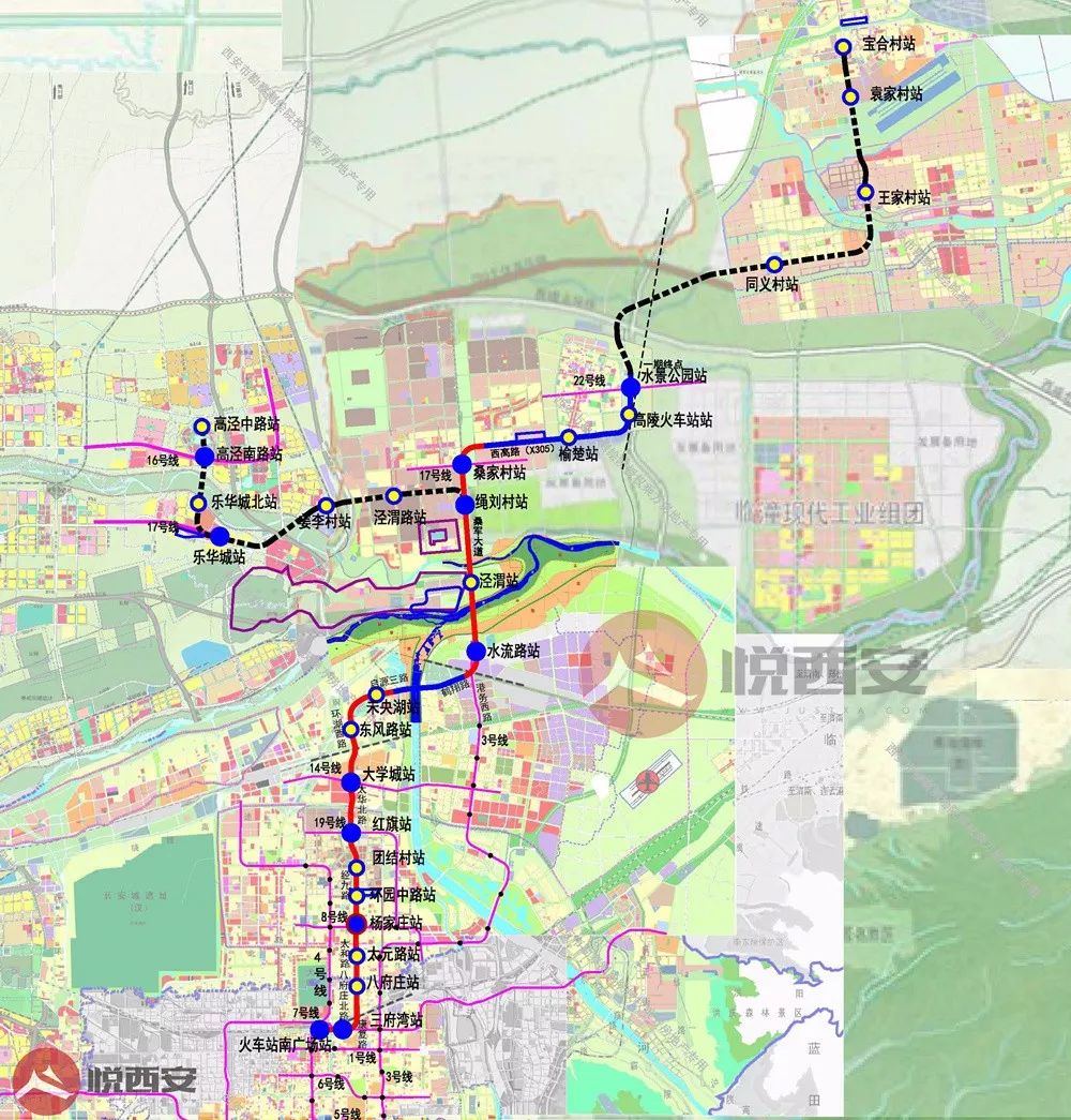 西安地铁咸阳线线路图图片
