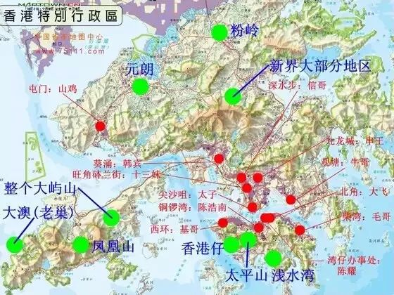 洪兴十二堂主势力地图图片